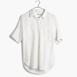 Madewell White Cotton Courier Shirt